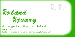 roland ujvary business card